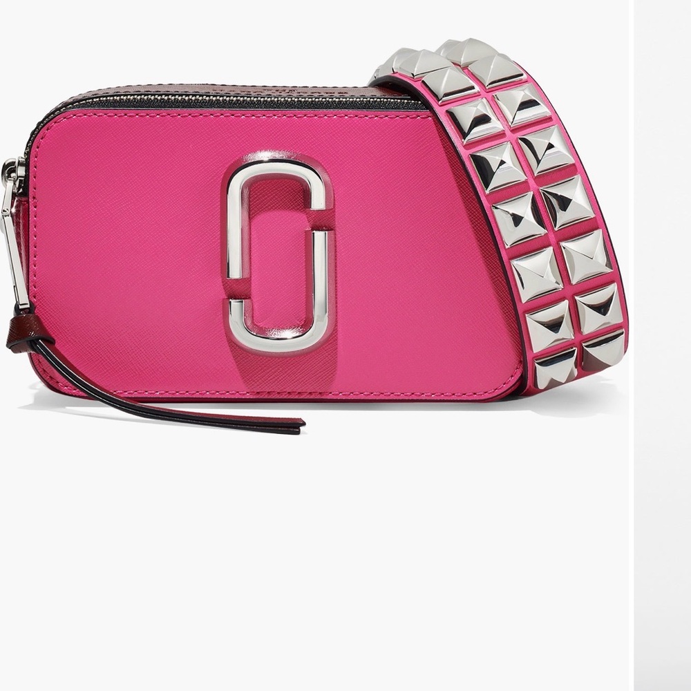 Marc Jacobs Snapshot Camera Bag in Hot Pink with Studded Strap